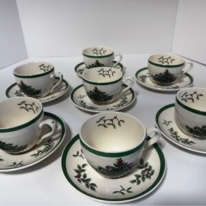 Spode Christmas Teacup Sets 6 sets made in England.